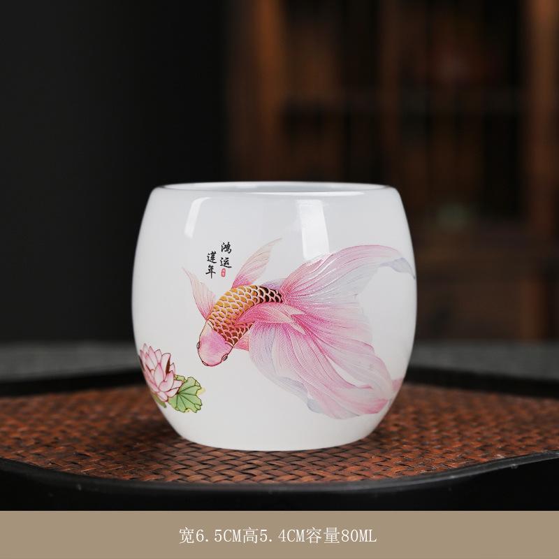 Pembe Kadın Seramik Master Home Kung Fu Çay Bardağı Tekli Yeşim Tadım Fincanı Toptan