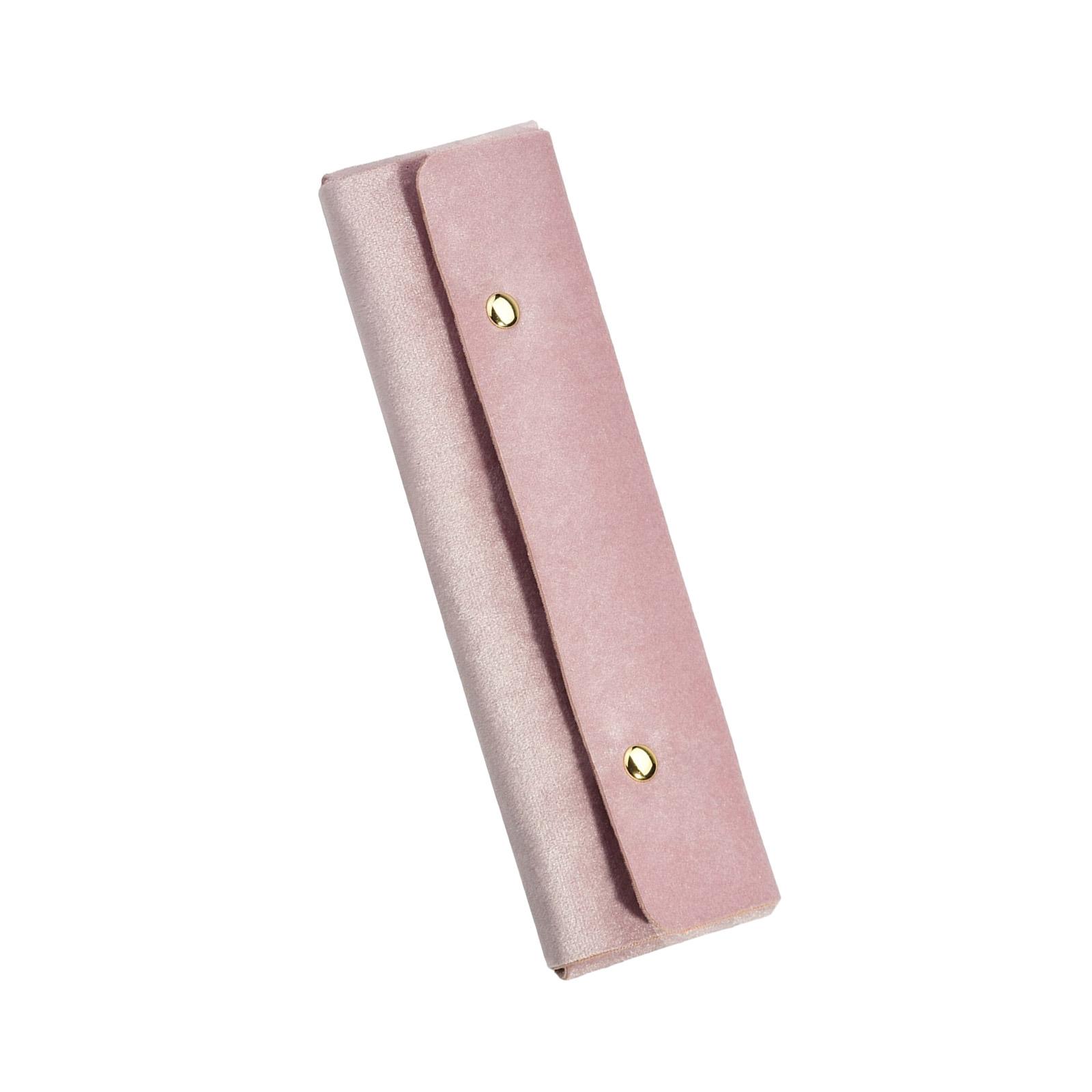 

Velvets Storage Bag Folding Necklace Pendant Pouch for Travelers and Jewelry Enthusiasts Velvets Bracelet Organizer рожевий