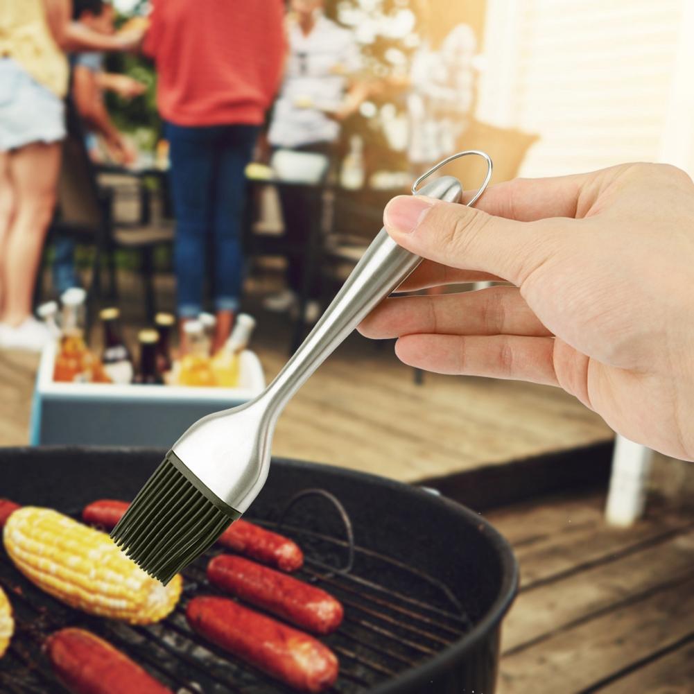 Stainless Steel BBQ Oil Brush Basting Pastry Cake Baking Brush