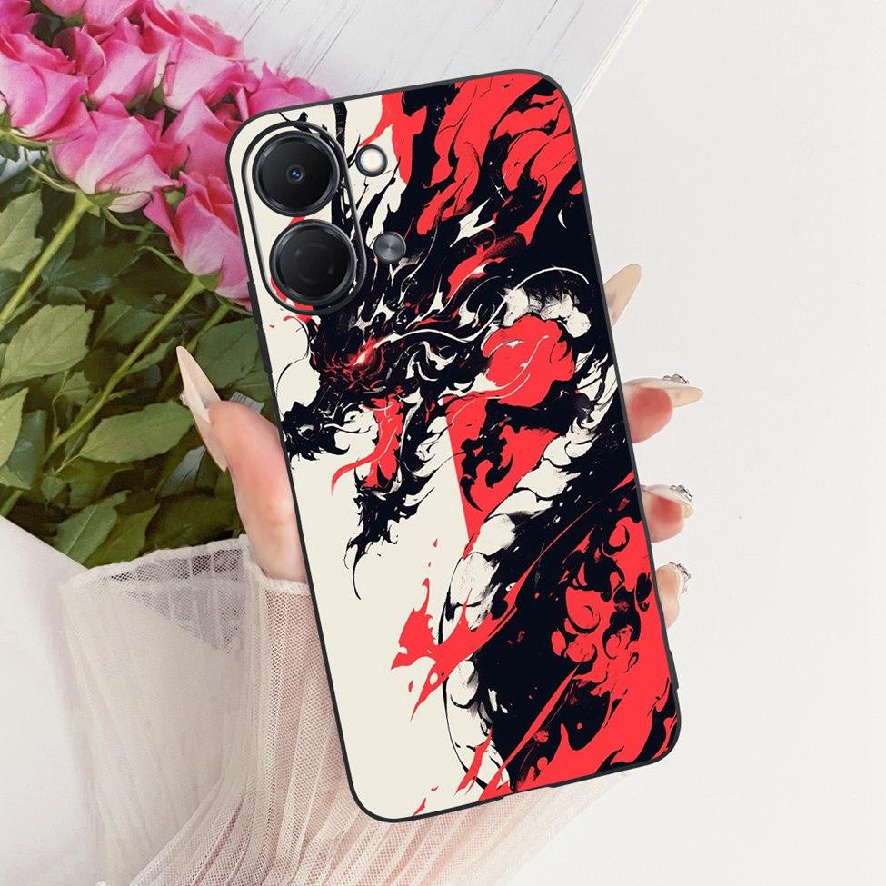 For Tecno Spark Go 3 Case Cover Fashion Butterfly Luxury Cute Painted Black Silicone Bumper For Tecno Spark Go3 KN3 Phone Casing