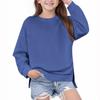 Girls' Fashion Casual Long Sleeve Color Sweatshirt for Everyday Wear