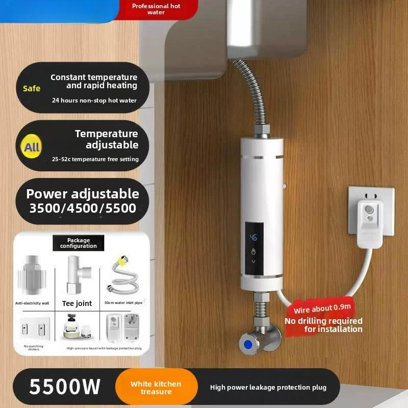 

Smart Electric Water Heater Kitchen Instant Water Heater Safe And Energy-saving Automatic Constant Temperature білий