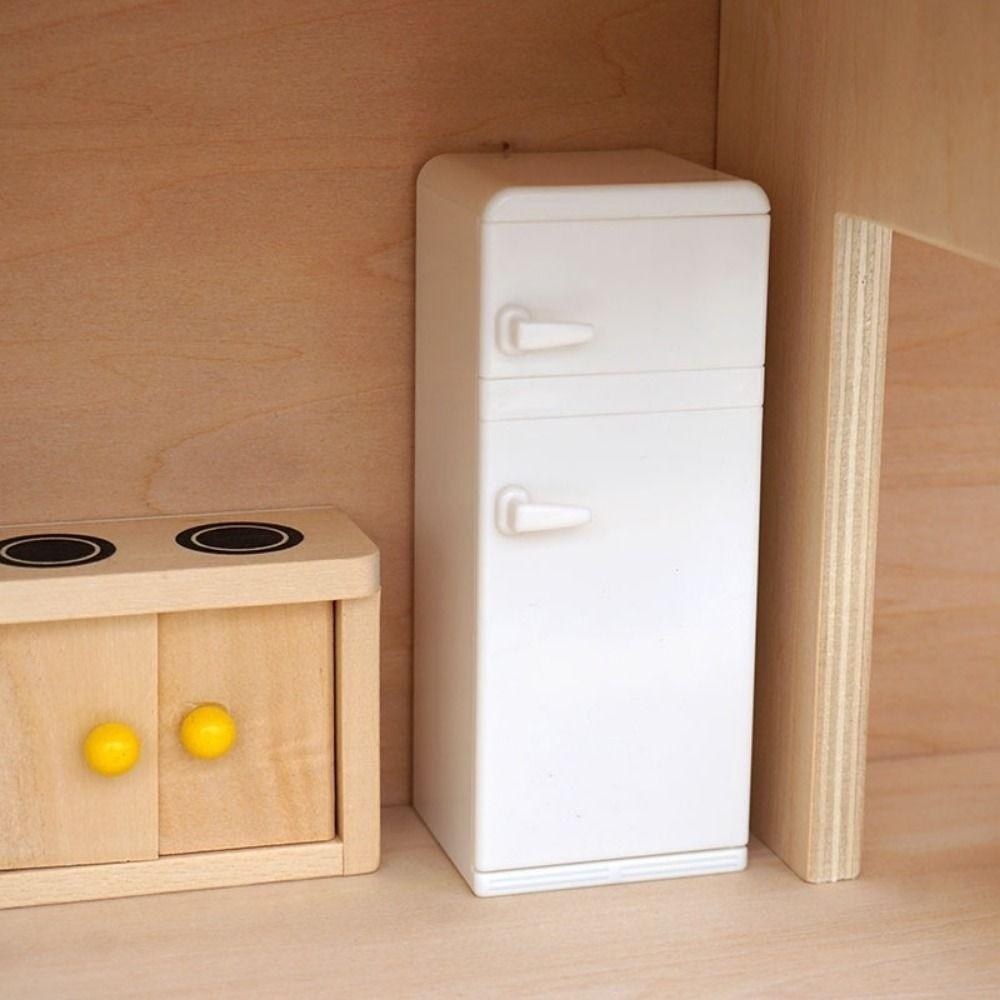 Mini Cottage Dollhouse Kitchen Refrigerator Multistyles Dining Room Ornaments
