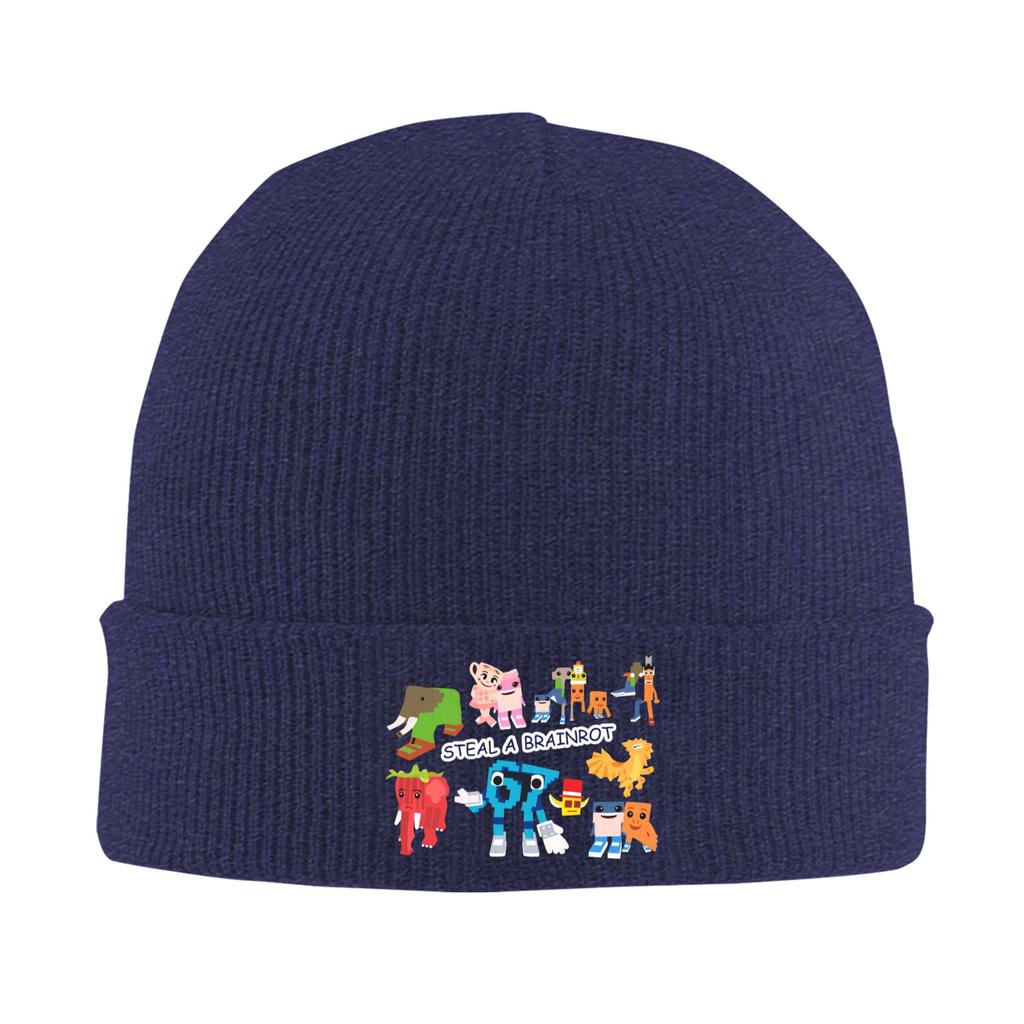 Steal A Brain Rot Beanie Hats 67 Funny Italian Brainrot Beanies Unisex Women Unisex Warm Caps Autumn Sport Printed Bonnet Hats