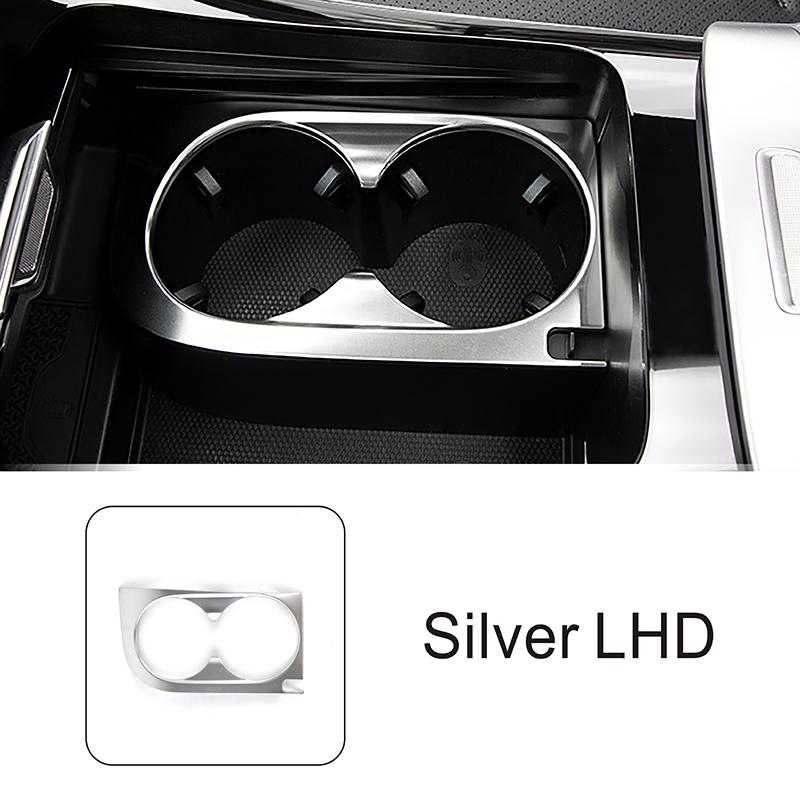 

Stainless Steel Center Console Water Cup Holder Frame Decoration Cover Trim For Mercedes Benz C Class W206 LHD серебряный