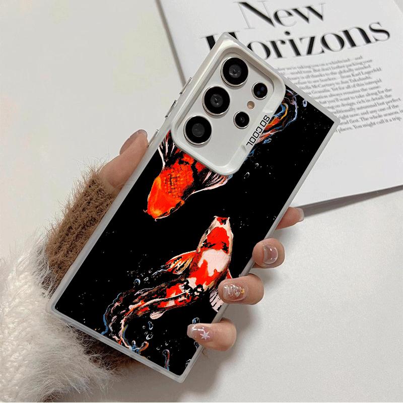 

Golden Carp Lucky Koi Soft Phone Case for Samsung Galaxy S24 S25 FE S26 Edge S23 Ultra S22 Plus S21 + Shockproof Cover Back Shel Samsung S24 FE