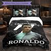 Cristiano Ronaldo 3-teiliges Bettwäscheset Weiches Bettbezug-Set mit Kissenbezügen Bedrucktes Schlafzimmer-Dekorationsset für Zuhause