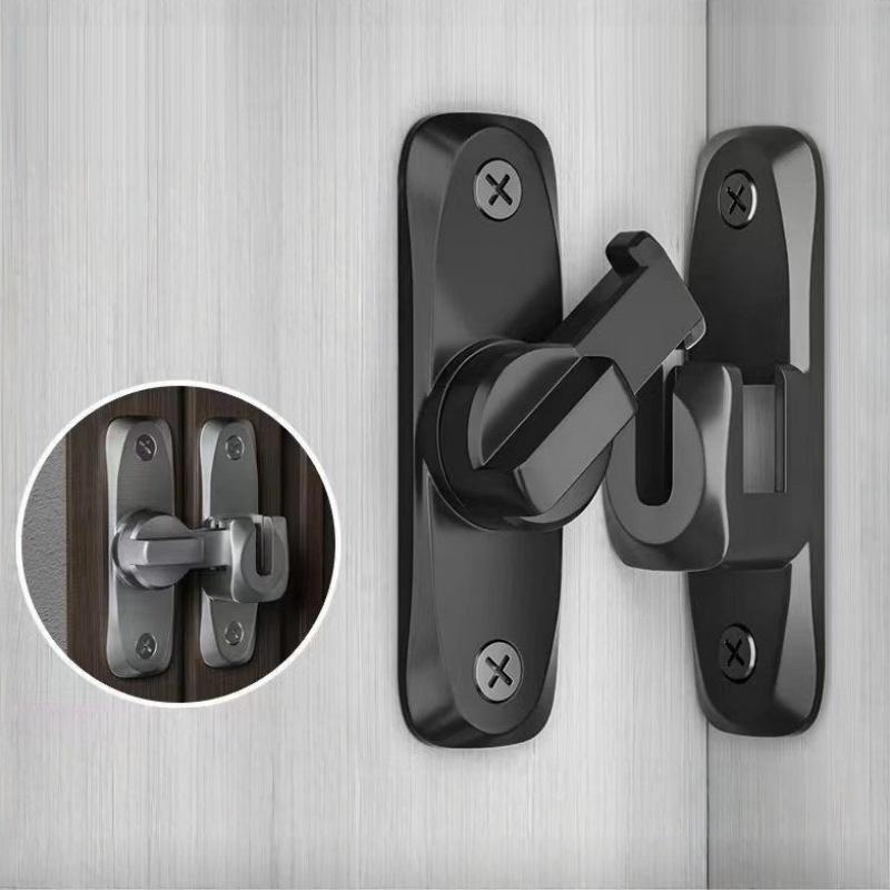 90/180 Degree Flip Door Lock Home Anti-theft Lock Zinc Alloy Door Bolts Security Sliding Door Latch Small Gate