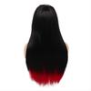HAIRJOY Synthetische Haar Pruiken voor Vrouwen Lange Rechte Pruiken Zwart Rood Grappige Pruiken voor Dagelijks Kostuum Feest Cosplay Pruik