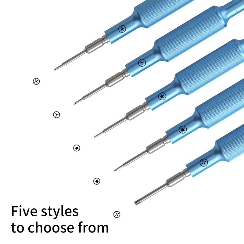 Professional Magnetic Precise Screwdriver Kit For Phone Motherboards Repair With Steel Bit And AntiSlip Grip 5pcs