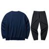 Anta Solid Color Warm Loose Fit Round Neck Sweatshirt With Letter Print And Elastic Waist Cuffed Pants Casual Sports Set 972448711-6+172448301N-2