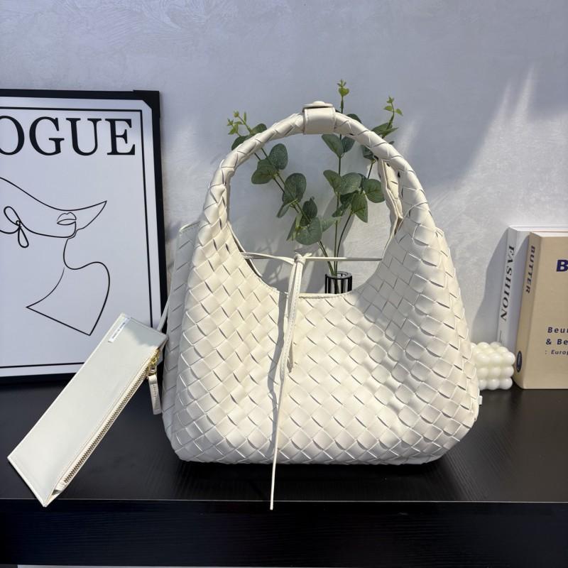 Original Leather Women's Bag 2025 New Style Lambskin Woven Fashionable Armpit One-shoulder Handbag Casual Tote