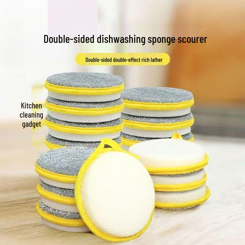 Double-Sided Kitchen Sponge and Scourer – Non-Stick Oil Cleaning Pad and Cloth for Dishwashing and Pots