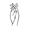 Valentines Day Wall Sticker Adhesive Black Holding Hand Heart PVC Decal Home Decors Creative Wall Art Murals Accessory