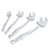 4Pcs Self Adjusting Wrench Self Tightening Ratchet Adjustable Wrenches Set 7 10 10 13 13 16 16 19mm Silver for Pipe
