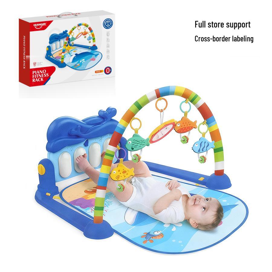 Cross-Border Baby Foot Piano Toy: Musical Fitness Frame with Rattle for 0-1 Year Olds
