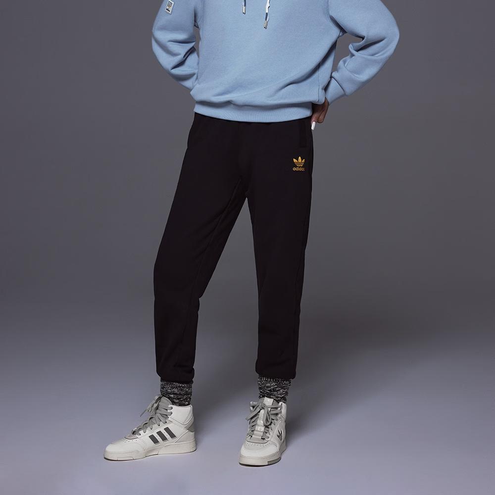 Adidas Originals Elastic Waist Cuffed Knit Sweatpants Women Bottoms Black IN0975