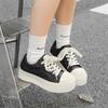 Fashion Men Casual Outdoor Antiskid Thick Bottom Sneakers Fashion Round Toe Lace-Up Tenis Masculino Shoe Genuine Leather Comfy Flat Shoe