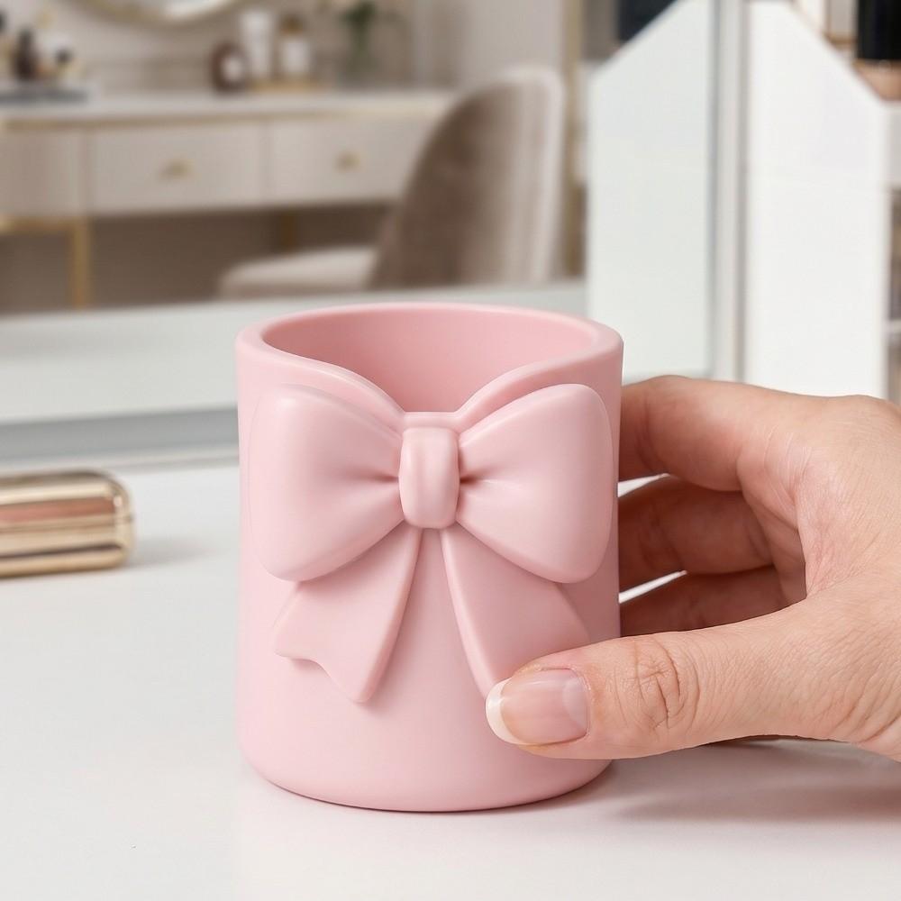 3D Printed Bow Pen Holder Creative Sweet Pencil Storage Box Multi-function Flower Vase Makeup Brush Storage Case Student