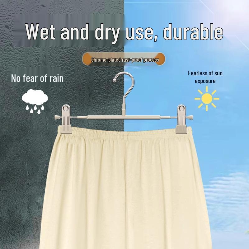 Non-Slip Stainless Steel Pants Hanger Clips - Universal Drying & Storage Solution