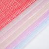 Symphony Plaid Printing Yarn Fabric Colorful Plaid Mesh Fabric Wedding Dress Stage Performance Suit Handmade DIY Sewing Fabric