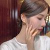 Retro Hollow Brown Square Dangle Earrings for Women Coffee Enamel Oil Geometric Metal Drop Earring Girls Party Charm Jewelry