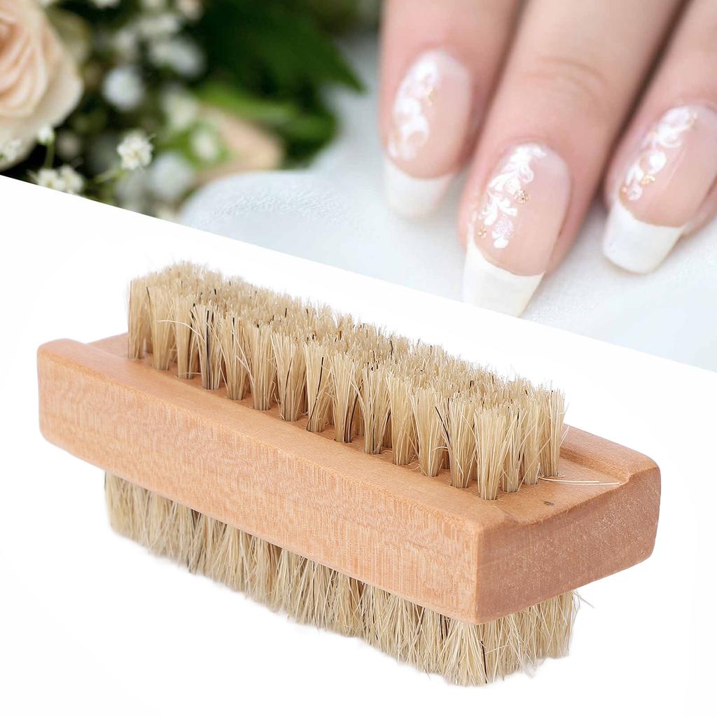 Nail Brush Fingernail Toenail Cuticle Cleaning Double Sides Wooden Manicure Pedicure Brush