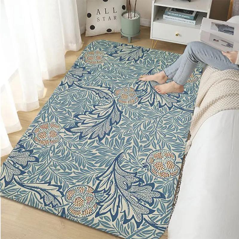 William Morris Strawberry Bathroom Rug Retro Style Carpet For Living Room Kitchen Bedroom Hotel Decor Non-Slip Floor Mat Doormat