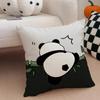Lovely Cute Chinese Animal Art Panda Cushion Cover Throw Pillow Cover Hidden Button Durable Polyester Chair Cushion