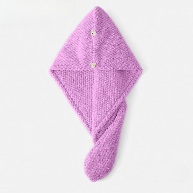 Hair Drying Cap Women's Water Absorbent Pineapple Coral Fleece Hair Drying Towel Long Hair Thickened Shower Cap Wrap Turban