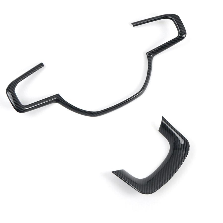 Interior Steering Wheel Frame Cover Trim For Dodge Ram 1500 2018-2022 Carbon Fiber Look