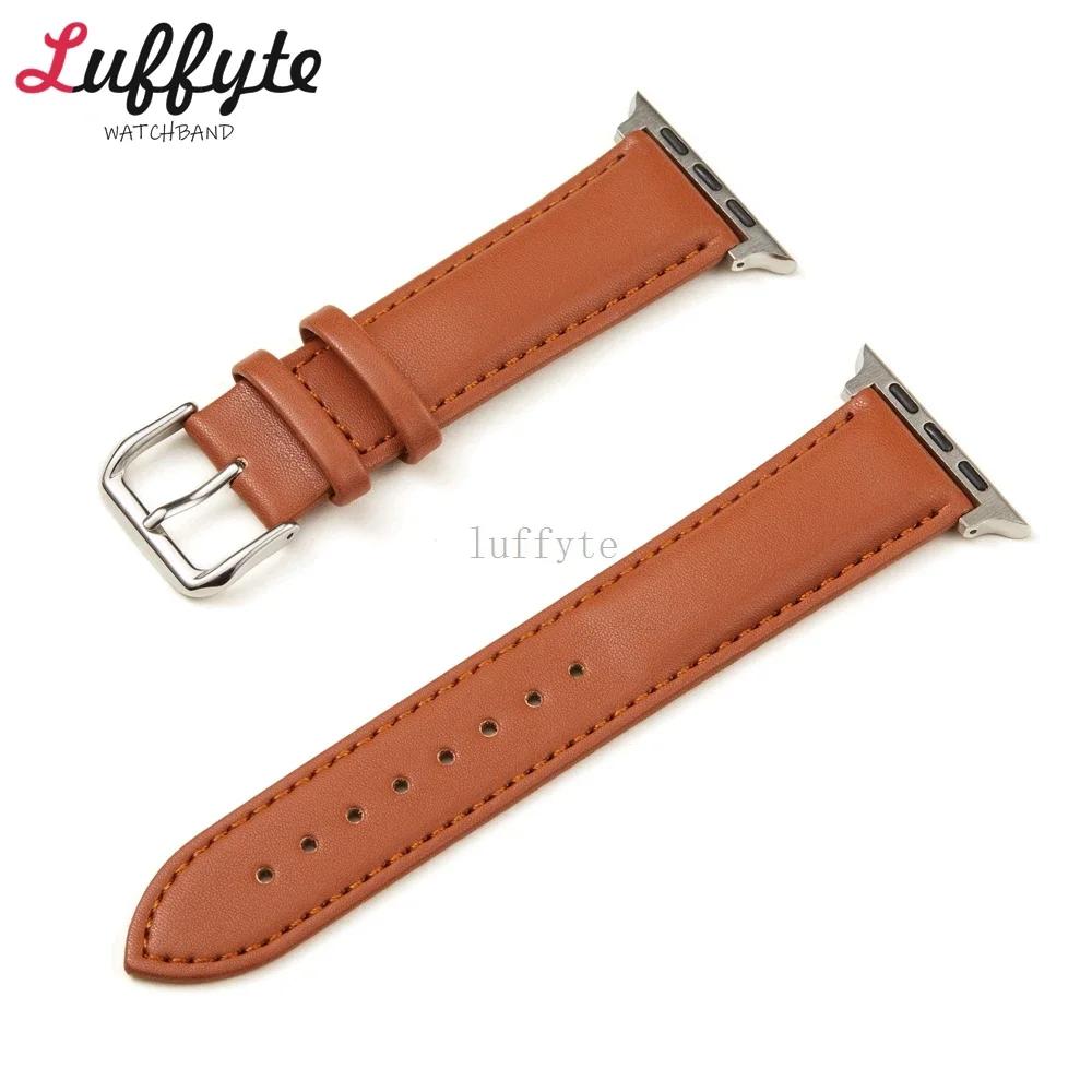 Casual Leather Strap for Apple Watch Ultra 10 9 8 7 6 SE 2 Band for Iwatch 40mm 41mm 42mm 44mm 45mm 46mm 49mm Smartwatch Watchband