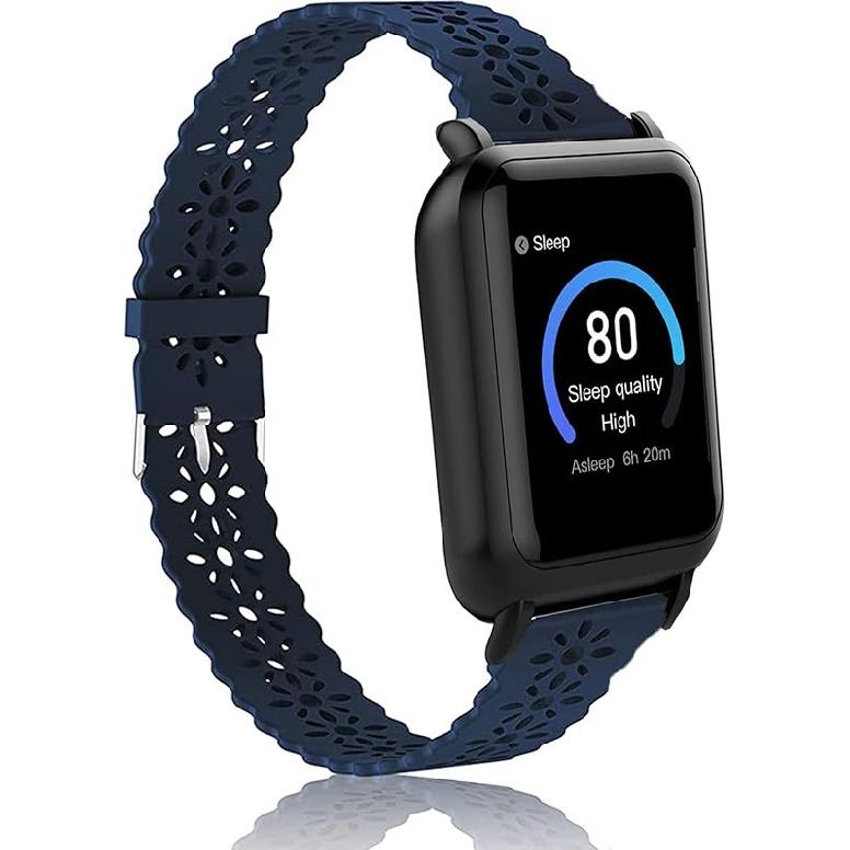 Compatible for 3Plus Vibe Plus Band, Silicone Lace Slim Thin Hollow-Out Replacement Straps Compatible with 3Plus Vibe Plus/Vibe +/Vibe Lite/Vibe Pro
