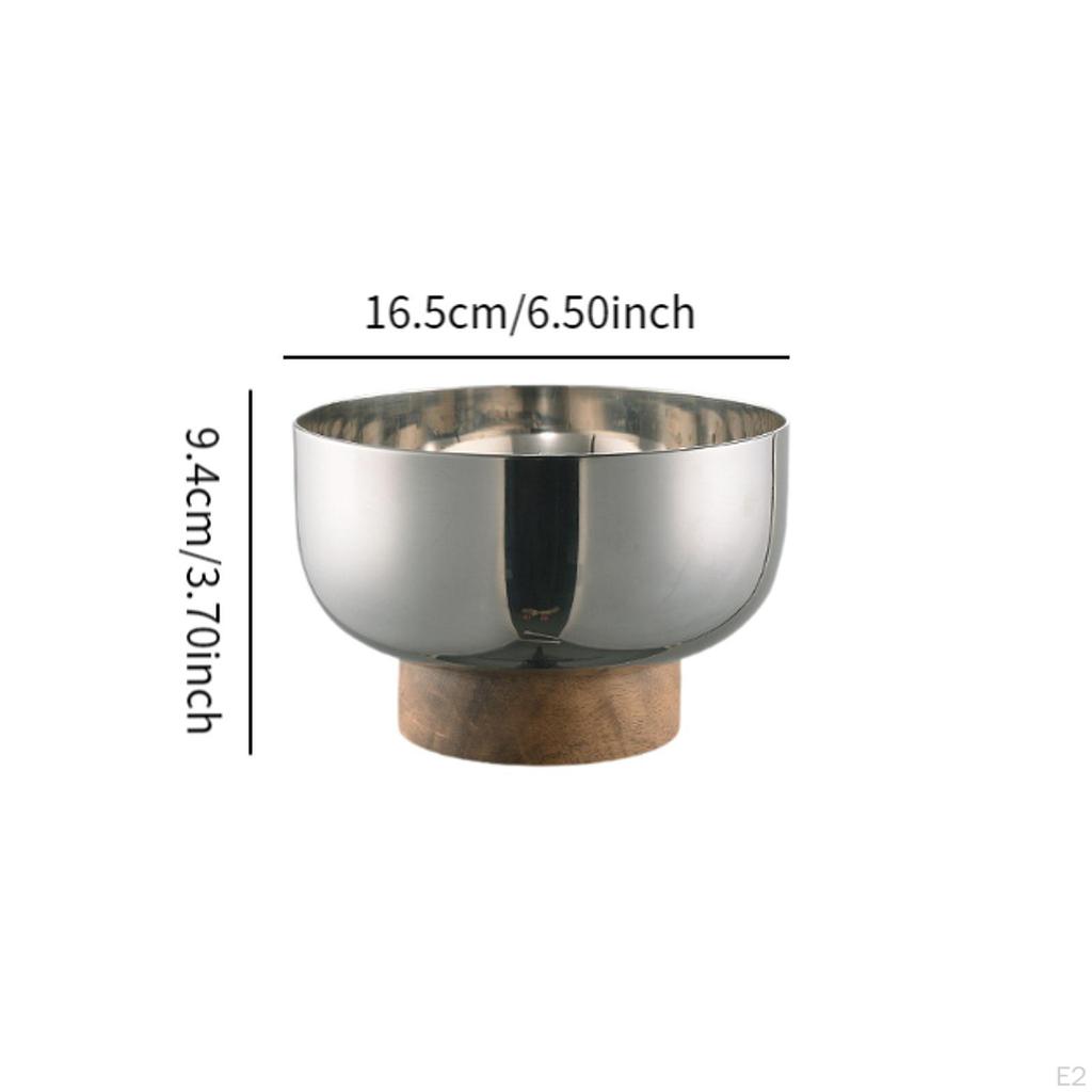 Decorative Bowl, Fruit Bowl for Kitchen Counter, Pedestal Modern Stainless Steel