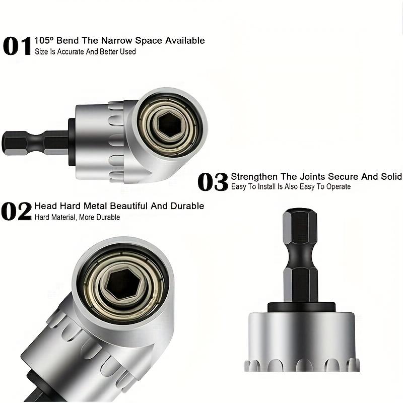 105 Degree Angle Head Electric Angle Wrench, Electric Screwdriver Hardware Tool Accessories, Angle Electric Device, Angle Screwdriver