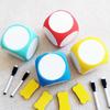 1Pc Dry Erase Block Write On Wipe Off Dry Erase Multipurpose Educational Dice Dry Erase Cube White Boards Dice Cube