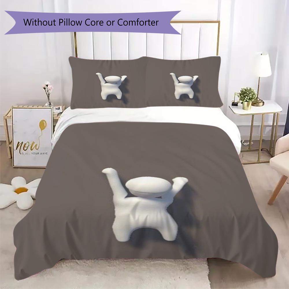 human fall flat Pattern Bedding,Quilt Set Quilt Cover Pillowcase Home Birthday Gift(1 * duvet cover + 2 * pillowcase, without core)_lx