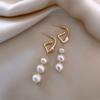Hot Sell Trendy Natural Baroque Freshwater Pearl 14K Gold Filled Female Tassels Stud Earrings  Not Allergic Gifts Cheap
