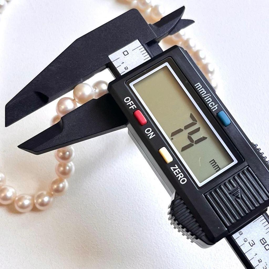 Used Comes with a certificate of authenticity [Semi-Hanadama class] Akoya pearl pearl necklace Pearl SILVER stamp 7-7.5mm Pearl jewelry Glossy