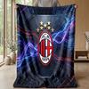 AC Milan Theme Blanket Soft Flannel Blanket Plush Throw Blanket Cozy Sofa Bed Blanket for Home Decor