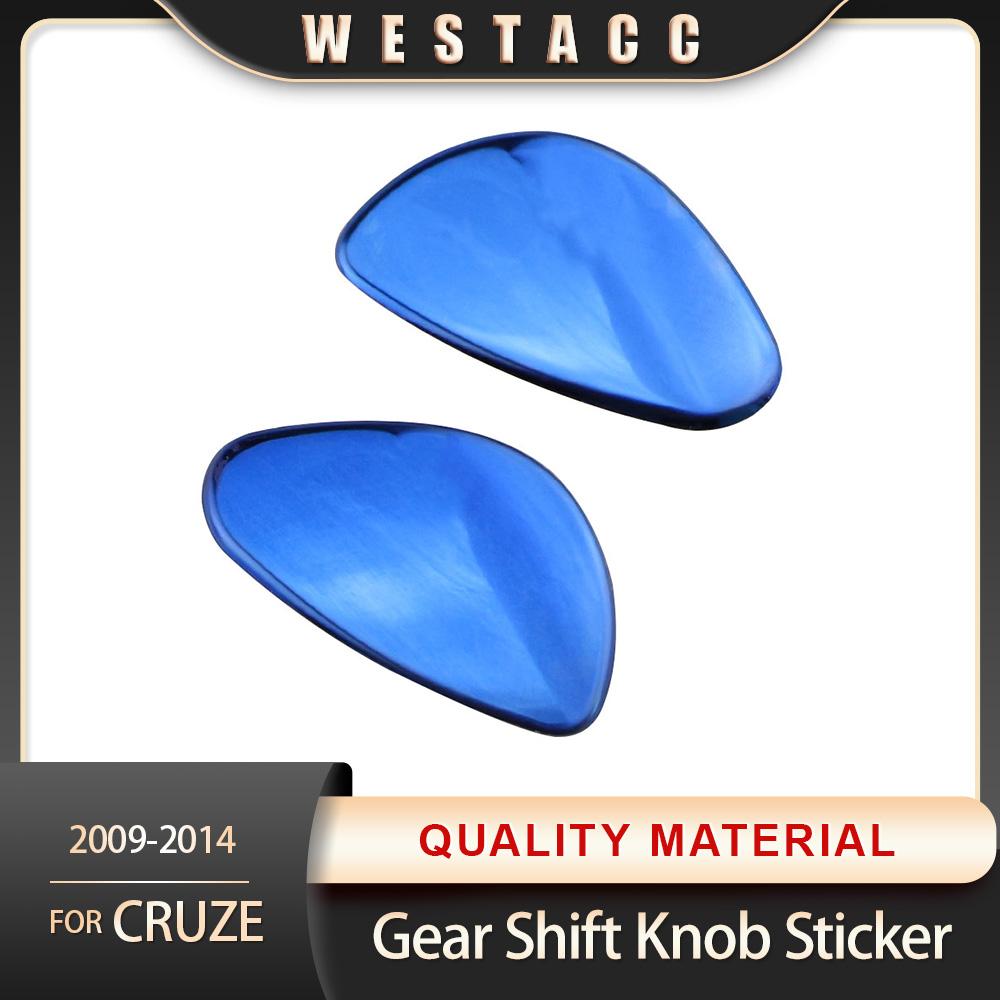 2Pcs Stainless Steel Car Gear Head Shift Knob Trim Sticker for Chevrolet Cruze 2009 2010 2011 2012 2013 2014 2015 AT
