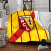 Racing Club Lens Crest Flannel Blanket, Soft Polyester, Modern Design, All-Season for Camping, Travel, Gifts for holidays or birthdays