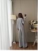 7703 Autumn/Winter New Fashion Cozy Cable Knit Sweater & Wide-Leg Pants Set