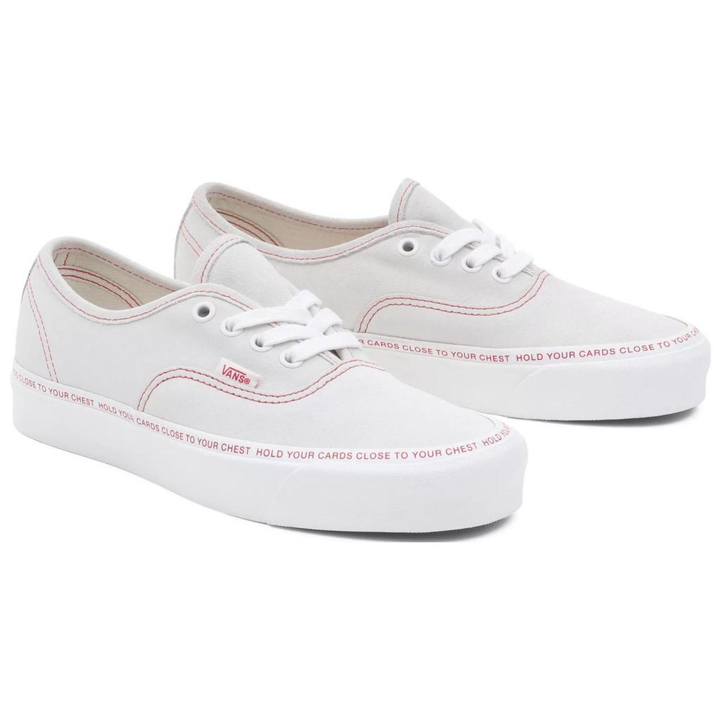 Vans Authentic 44 Dx Low Top Skate Shoes Unisex Sneakers White Red VN0A4BVYOFW