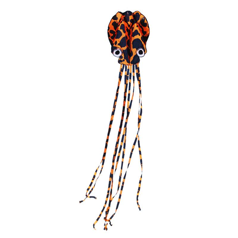 

157in Software Octopus Kite With Long Tail Outdoor Activity Toy Easy To Fly Orange