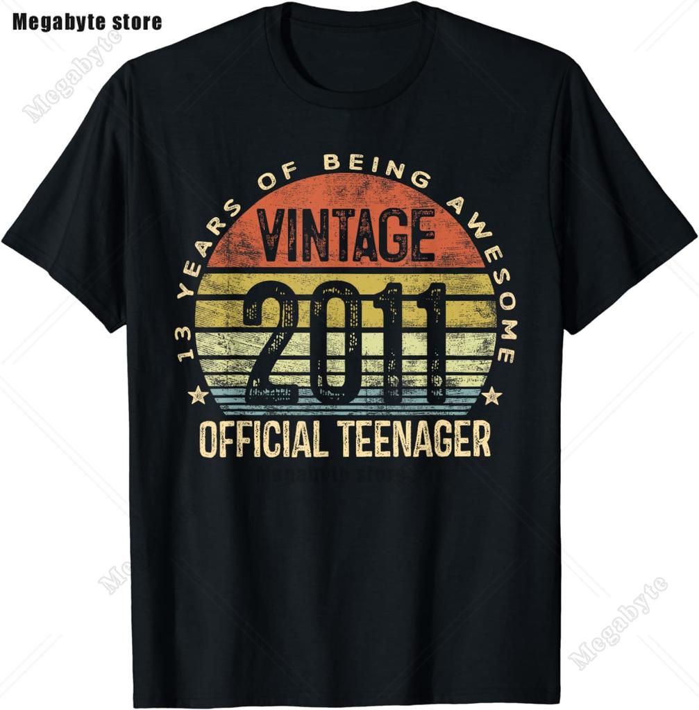 13. Geburtstag Spiel Level 13 Freigeschaltet Offizielles Teenager Gamer T-Shirt Unisex Damen Weich Bedruckte Kleidung Streetwear Grafik T-Shirts