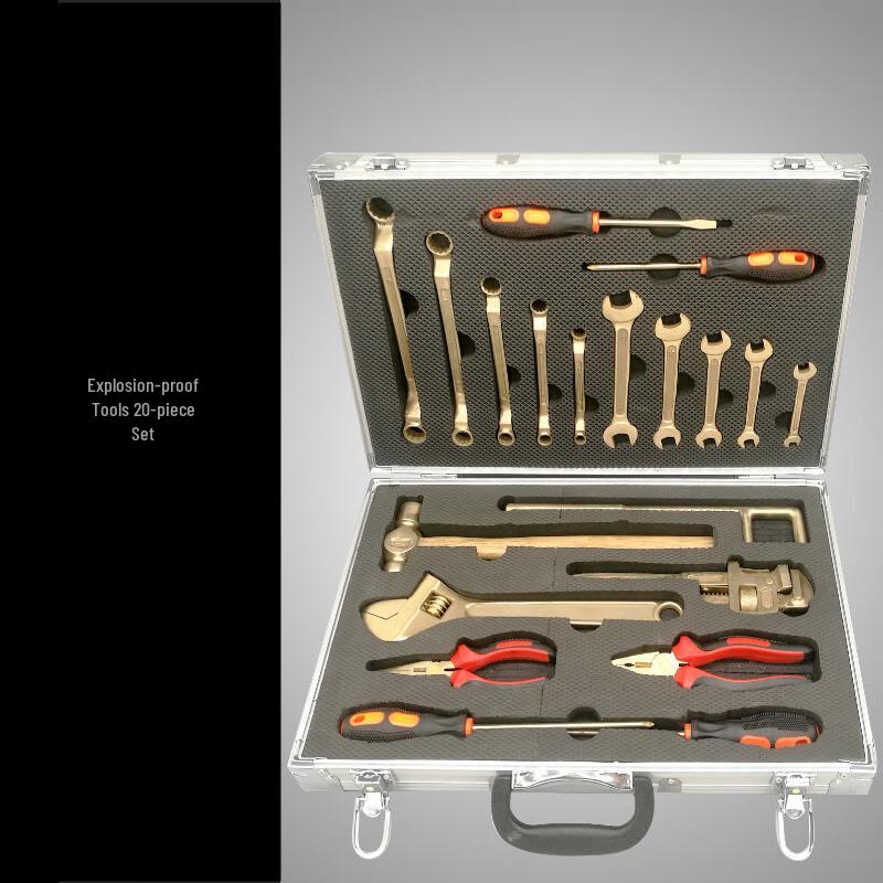 Explosion-Proof Non-Sparking 20-Piece Tool Set