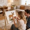 Sturdy Adjustable Wood Embroidery Stand With 5 Connection Point Rotation For Crosses Stitching And Sewing Projects