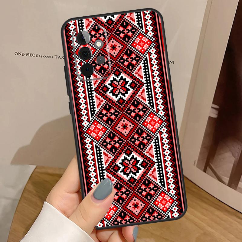 Ukraine Ornament Pattern For Samsung Galaxy A53 A33 A13 A23 A15 A25 A35 A55 A51 A71 A12 A32 A52 A14 A34 A54 Case