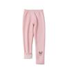 Girls' Fleece-Lined Winter Leggings - Cartoon Design, Warm & Elastic Pants